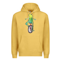 Antique Gold dat boi watercolor unicycle frog Premium Hoodie - linhVisuals