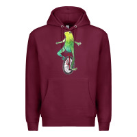Burgundy dat boi watercolor unicycle frog Premium Hoodie - linhVisuals