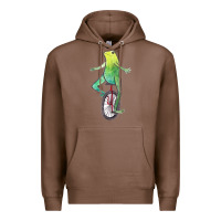 Chestnut dat boi watercolor unicycle frog Premium Hoodie - linhVisuals