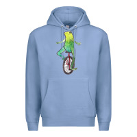 Colony Blue dat boi watercolor unicycle frog Premium Hoodie - linhVisuals