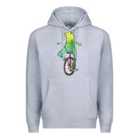 Heather Grey dat boi watercolor unicycle frog Premium Hoodie - linhVisuals
