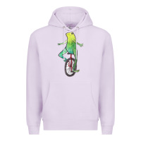 Lilac dat boi watercolor unicycle frog Premium Hoodie - linhVisuals
