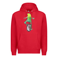 Red dat boi watercolor unicycle frog Premium Hoodie - linhVisuals