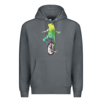 Rock dat boi watercolor unicycle frog Premium Hoodie - linhVisuals