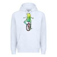 White dat boi watercolor unicycle frog Premium Hoodie - linhVisuals
