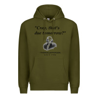 Army Green funny thomas jefferson usa history teacher student gift t shirt Premium Hoodie - linhVisuals