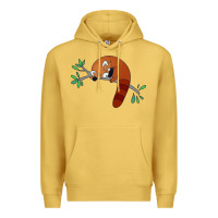 Antique Gold red panda sleeping Premium Hoodie - linhVisuals