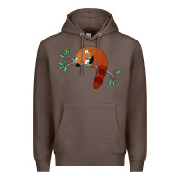 Coffee red panda sleeping Premium Hoodie - linhVisuals