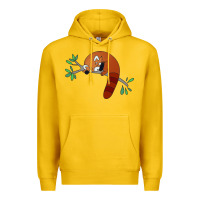Lemon red panda sleeping Premium Hoodie - linhVisuals