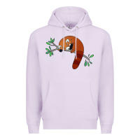Lilac red panda sleeping Premium Hoodie - linhVisuals
