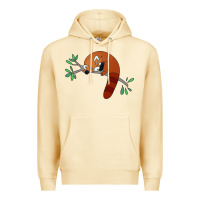 Pina Colada red panda sleeping Premium Hoodie - linhVisuals