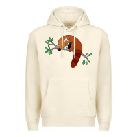Sandshell red panda sleeping Premium Hoodie - linhVisuals