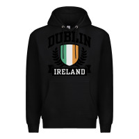 Black dublin ireland Premium Hoodie - linhVisuals