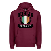 Burgundy dublin ireland Premium Hoodie - linhVisuals