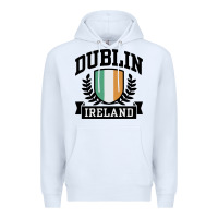 White dublin ireland Premium Hoodie - linhVisuals