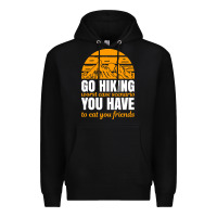 Black hiking t  shirt go hiking Premium Hoodie - linhVisuals