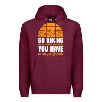 Burgundy hiking t  shirt go hiking Premium Hoodie - linhVisuals