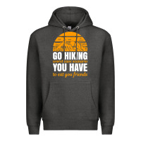 Charcoal Heather hiking t  shirt go hiking Premium Hoodie - linhVisuals