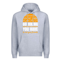 Heather Grey hiking t  shirt go hiking Premium Hoodie - linhVisuals