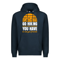 Navy hiking t  shirt go hiking Premium Hoodie - linhVisuals