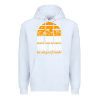 White hiking t  shirt go hiking Premium Hoodie - linhVisuals