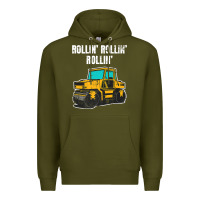 Army Green asphalt paver gift premium t shirt Premium Hoodie - linhVisuals