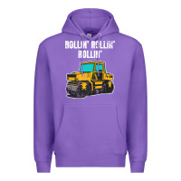 Purple asphalt paver gift premium t shirt Premium Hoodie - linhVisuals