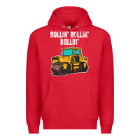 Red asphalt paver gift premium t shirt Premium Hoodie - linhVisuals