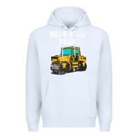 White asphalt paver gift premium t shirt Premium Hoodie - linhVisuals
