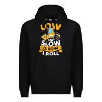 Black asphalt paving operator quote low and slow is how i roll t shirt Premium Hoodie - linhVisuals