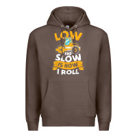 Coffee asphalt paving operator quote low and slow is how i roll t shirt Premium Hoodie - linhVisuals