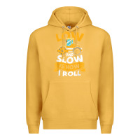 Mustard asphalt paving operator quote low and slow is how i roll t shirt Premium Hoodie - linhVisuals