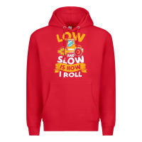 Red asphalt paving operator quote low and slow is how i roll t shirt Premium Hoodie - linhVisuals
