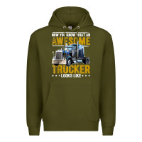 Awesome Trucker Big Rig Semi Trailer Truck Driver Gift Men Tank Top Premium Hoodie | Teevron