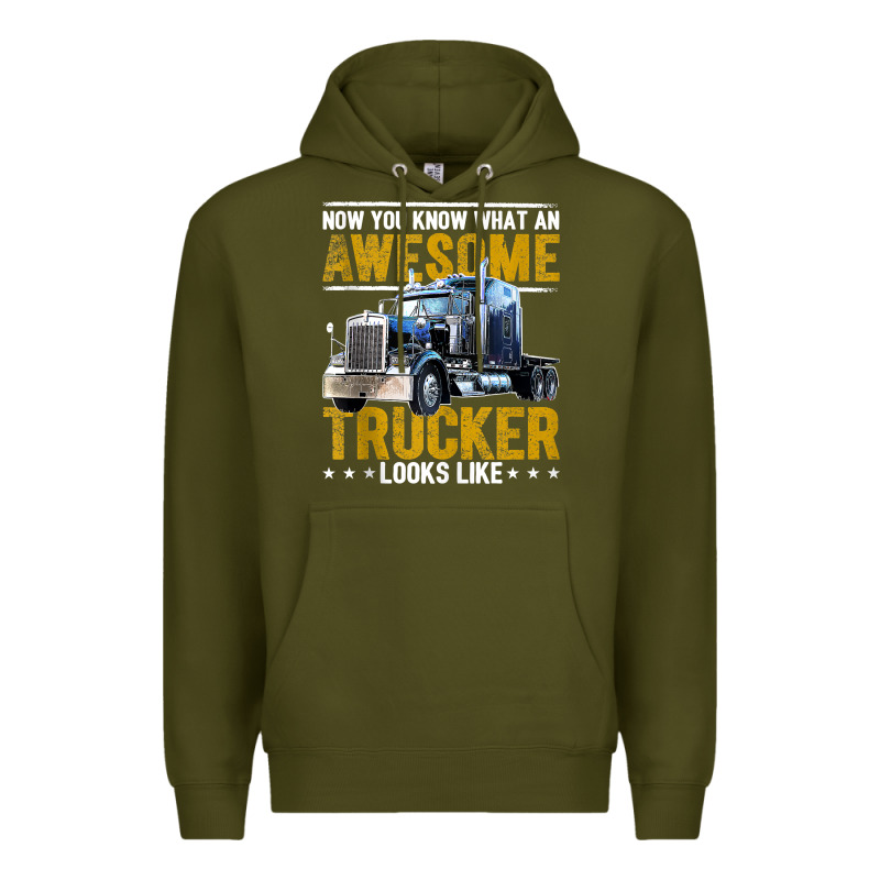 Awesome Trucker Big Rig Semi Trailer Truck Driver Gift Men Tank Top Premium Hoodie by linhVisuals | Teevron