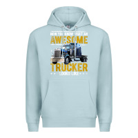 Blue Mist awesome trucker big rig semi trailer truck driver gift men tank top Premium Hoodie - linhVisuals