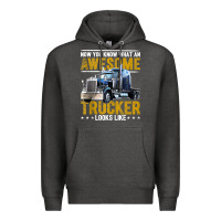 Charcoal Heather awesome trucker big rig semi trailer truck driver gift men tank top Premium Hoodie - linhVisuals