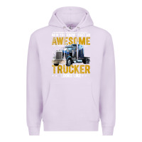 Lilac awesome trucker big rig semi trailer truck driver gift men tank top Premium Hoodie - linhVisuals