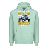 Seafoam awesome trucker big rig semi trailer truck driver gift men tank top Premium Hoodie - linhVisuals
