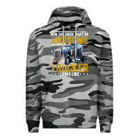 Slate Camo awesome trucker big rig semi trailer truck driver gift men tank top Premium Hoodie - linhVisuals
