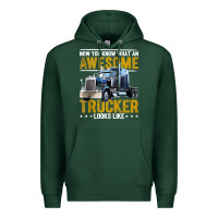 Sports Green awesome trucker big rig semi trailer truck driver gift men tank top Premium Hoodie - linhVisuals