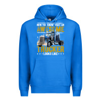True Royal awesome trucker big rig semi trailer truck driver gift men tank top Premium Hoodie - linhVisuals