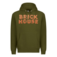 Army Green brick house funny t shirt Premium Hoodie - linhVisuals
