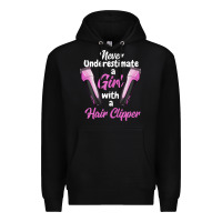 Black barber shirts for women   funny hairdresser barber t shirt Premium Hoodie - linhVisuals