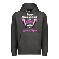 Charcoal Heather barber shirts for women   funny hairdresser barber t shirt Premium Hoodie - linhVisuals