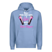 Colony Blue barber shirts for women   funny hairdresser barber t shirt Premium Hoodie - linhVisuals