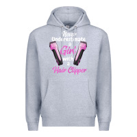 Heather Grey barber shirts for women   funny hairdresser barber t shirt Premium Hoodie - linhVisuals