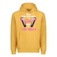 Mustard barber shirts for women   funny hairdresser barber t shirt Premium Hoodie - linhVisuals