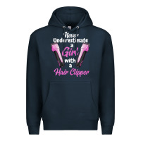 Navy barber shirts for women   funny hairdresser barber t shirt Premium Hoodie - linhVisuals
