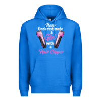 True Royal barber shirts for women   funny hairdresser barber t shirt Premium Hoodie - linhVisuals